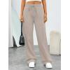 imageTrendy Queen Womens Wide Leg Sweatpants Baggy Barrel Pants with Pockets High Waist Lounge Joggers for Fall WinterCoffeegrey