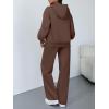 image:imageTrendy Queen 2 Piece Lounge Sweat Sets Plus Size Fall Fashion Matching Sweatsuits Wide Leg Pants Travel Outfit Winter ClothesBrown