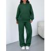 image:imageTrendy Queen 2 Piece Lounge Sweat Sets Plus Size Fall Fashion Matching Sweatsuits Wide Leg Pants Travel Outfit Winter ClothesDarkgreen