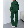 image:imageTrendy Queen 2 Piece Lounge Sweat Sets Plus Size Fall Fashion Matching Sweatsuits Wide Leg Pants Travel Outfit Winter ClothesDarkgreen