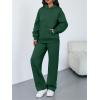 image:imageTrendy Queen 2 Piece Lounge Sweat Sets Plus Size Fall Fashion Matching Sweatsuits Wide Leg Pants Travel Outfit Winter ClothesDarkgreen