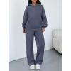 image:imageTrendy Queen 2 Piece Lounge Sweat Sets Plus Size Fall Fashion Matching Sweatsuits Wide Leg Pants Travel Outfit Winter ClothesDustyblue