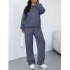 image:imageTrendy Queen 2 Piece Lounge Sweat Sets Plus Size Fall Fashion Matching Sweatsuits Wide Leg Pants Travel Outfit Winter ClothesDustyblue