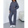 image:imageTrendy Queen 2 Piece Lounge Sweat Sets Plus Size Fall Fashion Matching Sweatsuits Wide Leg Pants Travel Outfit Winter ClothesDustyblue