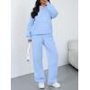 image:imageTrendy Queen 2 Piece Lounge Sweat Sets Plus Size Fall Fashion Matching Sweatsuits Wide Leg Pants Travel Outfit Winter ClothesLightblue