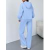 image:imageTrendy Queen 2 Piece Lounge Sweat Sets Plus Size Fall Fashion Matching Sweatsuits Wide Leg Pants Travel Outfit Winter ClothesLightblue