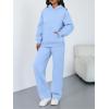 image:imageTrendy Queen 2 Piece Lounge Sweat Sets Plus Size Fall Fashion Matching Sweatsuits Wide Leg Pants Travel Outfit Winter ClothesLightblue