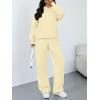 image:imageTrendy Queen 2 Piece Lounge Sweat Sets Plus Size Fall Fashion Matching Sweatsuits Wide Leg Pants Travel Outfit Winter ClothesLightyellow