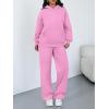 image:imageTrendy Queen 2 Piece Lounge Sweat Sets Plus Size Fall Fashion Matching Sweatsuits Wide Leg Pants Travel Outfit Winter ClothesPink