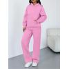 image:imageTrendy Queen 2 Piece Lounge Sweat Sets Plus Size Fall Fashion Matching Sweatsuits Wide Leg Pants Travel Outfit Winter ClothesPink