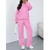 image:imageTrendy Queen 2 Piece Lounge Sweat Sets Plus Size Fall Fashion Matching Sweatsuits Wide Leg Pants Travel Outfit Winter ClothesPink