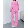 image:imageTrendy Queen 2 Piece Lounge Sweat Sets Plus Size Fall Fashion Matching Sweatsuits Wide Leg Pants Travel Outfit Winter ClothesPink