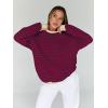 image:imageTrendy Queen Oversized Sweatshirt for Women 2026 Fall Crewneck Striped Long Sleeve Shirts Hoodies Cute Top Y2K OutfitsBurgundyblue