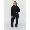 image:imageTrendy Queen Sweatsuits Women 2 Piece Outfit Two Piece Lounge Sets Hoodies and Sweatpants Fall Fashion Clothes 2026 TracksuitBlack