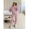 image:imageTrendy Queen Sweatsuits Women 2 Piece Outfit Two Piece Lounge Sets Hoodies and Sweatpants Fall Fashion Clothes 2026 TracksuitDarkpink