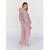 image:imageTrendy Queen Sweatsuits Women 2 Piece Outfit Two Piece Lounge Sets Hoodies and Sweatpants Fall Fashion Clothes 2026 TracksuitDarkpink