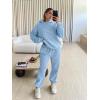 image:imageTrendy Queen Sweatsuits Women 2 Piece Outfit Two Piece Lounge Sets Hoodies and Sweatpants Fall Fashion Clothes 2026 TracksuitLightblue