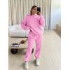 image:imageTrendy Queen Sweatsuits Women 2 Piece Outfit Two Piece Lounge Sets Hoodies and Sweatpants Fall Fashion Clothes 2026 TracksuitPink