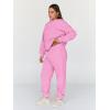 image:imageTrendy Queen Sweatsuits Women 2 Piece Outfit Two Piece Lounge Sets Hoodies and Sweatpants Fall Fashion Clothes 2026 TracksuitPink