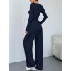 image:imageTrendy Queen Women 2 Piece Matching Lounge Sets Clothing Wide Leg Pants 2026 Y2K Sweatsuits Spring Travel Airport OutfitNavy