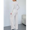 image:imageTrendy Queen Women 2 Piece Matching Lounge Sets Clothing Wide Leg Pants 2026 Y2K Sweatsuits Spring Travel Airport OutfitOatmeal Grey