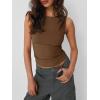 image:imageTrendy Queen Women Going Out Summer Tank Tops Spring Casual Basic Cute 2026 Sleeveless Shirt Vacation Fashion Outfit ClothesCoffee