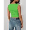image:imageTrendy Queen Women Going Out Summer Tank Tops Spring Casual Basic Cute 2026 Sleeveless Shirt Vacation Fashion Outfit ClothesGrassgreen