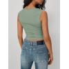 image:imageTrendy Queen Women Going Out Summer Tank Tops Spring Casual Basic Cute 2026 Sleeveless Shirt Vacation Fashion Outfit ClothesGreen