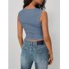 image:imageTrendy Queen Women Going Out Summer Tank Tops Spring Casual Basic Cute 2026 Sleeveless Shirt Vacation Fashion Outfit ClothesHaze Blue