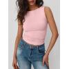 image:imageTrendy Queen Women Going Out Summer Tank Tops Spring Casual Basic Cute 2026 Sleeveless Shirt Vacation Fashion Outfit ClothesPink