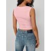 image:imageTrendy Queen Women Going Out Summer Tank Tops Spring Casual Basic Cute 2026 Sleeveless Shirt Vacation Fashion Outfit ClothesPink