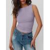 image:imageTrendy Queen Women Going Out Summer Tank Tops Spring Casual Basic Cute 2026 Sleeveless Shirt Vacation Fashion Outfit ClothesPurple
