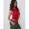 image:imageTrendy Queen Women Going Out Summer Tank Tops Spring Casual Basic Cute 2026 Sleeveless Shirt Vacation Fashion Outfit ClothesRed