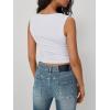image:imageTrendy Queen Women Going Out Summer Tank Tops Spring Casual Basic Cute 2026 Sleeveless Shirt Vacation Fashion Outfit ClothesWhite
