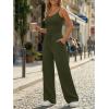 image:imageTrendy Queen Womens 2 Piece Lounge Set Spring Outfits  Camisole Top amp Wide Leg PantsArmy Green