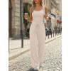 image:imageTrendy Queen Womens 2 Piece Lounge Set Spring Outfits  Camisole Top amp Wide Leg PantsBeige