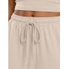 image:imageTrendy Queen Womens 2 Piece Lounge Set Spring Outfits  Camisole Top amp Wide Leg PantsBeige