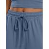 image:imageTrendy Queen Womens 2 Piece Lounge Set Spring Outfits  Camisole Top amp Wide Leg PantsDusty Blue