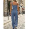 image:imageTrendy Queen Womens 2 Piece Lounge Set Spring Outfits  Camisole Top amp Wide Leg PantsDusty Blue