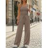 image:imageTrendy Queen Womens 2 Piece Lounge Set Spring Outfits  Camisole Top amp Wide Leg PantsMocha