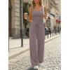 image:imageTrendy Queen Womens 2 Piece Lounge Set Spring Outfits  Camisole Top amp Wide Leg PantsRose Taupe