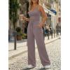 image:imageTrendy Queen Womens 2 Piece Lounge Set Spring Outfits  Camisole Top amp Wide Leg PantsRose Taupe