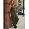 image:imageTrendy Queen Womens 2 Piece Sweatsuits Lounge Sets Track Suits Tank Tops Wide Leg Pants Spring Matching Outfits 2026Army Green