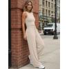 image:imageTrendy Queen Womens 2 Piece Sweatsuits Lounge Sets Track Suits Tank Tops Wide Leg Pants Spring Matching Outfits 2026Beige