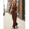 image:imageTrendy Queen Womens 2 Piece Sweatsuits Lounge Sets Track Suits Tank Tops Wide Leg Pants Spring Matching Outfits 2026Coffee