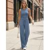 image:imageTrendy Queen Womens 2 Piece Sweatsuits Lounge Sets Track Suits Tank Tops Wide Leg Pants Spring Matching Outfits 2026Dusty Blue