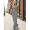 image:imageTrendy Queen Womens 2 Piece Sweatsuits Lounge Sets Track Suits Tank Tops Wide Leg Pants Spring Matching Outfits 2026Grey