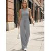 image:imageTrendy Queen Womens 2 Piece Sweatsuits Lounge Sets Track Suits Tank Tops Wide Leg Pants Spring Matching Outfits 2026Grey