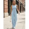 image:imageTrendy Queen Womens 2 Piece Sweatsuits Lounge Sets Track Suits Tank Tops Wide Leg Pants Spring Matching Outfits 2026Light Blue