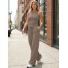 image:imageTrendy Queen Womens 2 Piece Sweatsuits Lounge Sets Track Suits Tank Tops Wide Leg Pants Spring Matching Outfits 2026Mocha